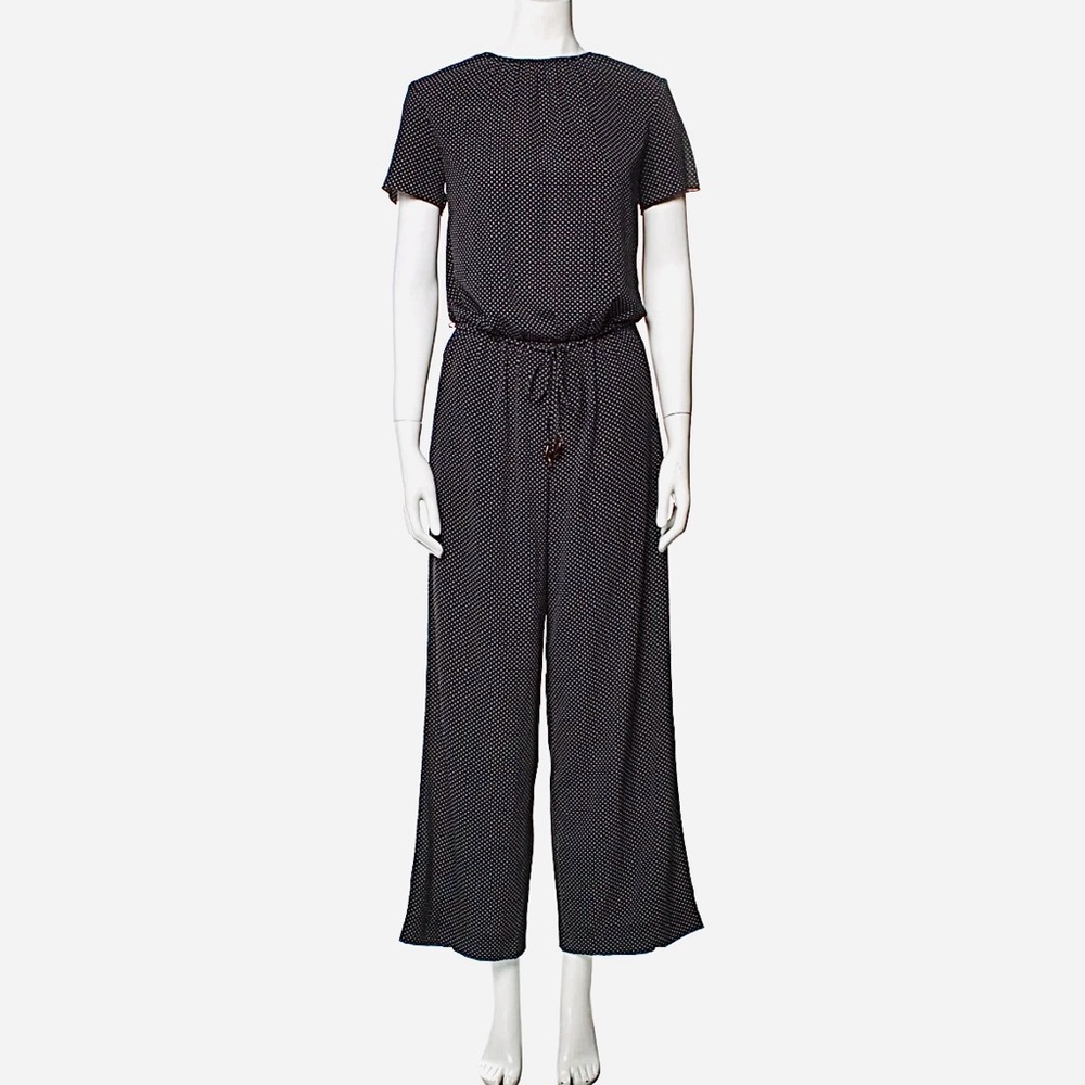 NANUSHKA Polka Dot Print Bateau Neckline Jumpsuit Size: M